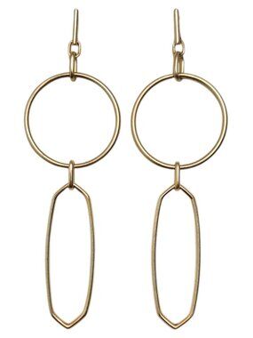Kendra Scot Pale Gold Tone Hollow Geometric Drop Earrings